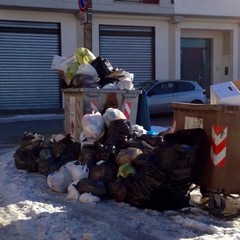 rifiuti ad Altamura dopo la neve