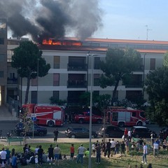 Incendio in via Mura Megalitiche