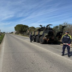 Polizia locale su ss 96