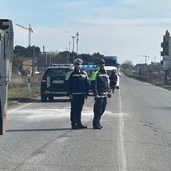 Polizia locale su ss 96