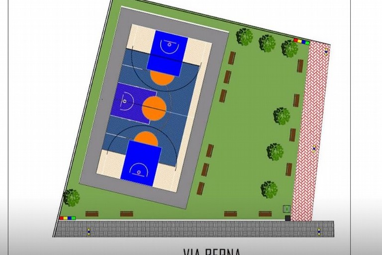 Progetto del campo di basket