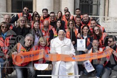 Il personale del 118 all'udienza generale di Papa Francesco
