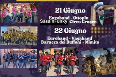 Un festival di artisti di strada e street band