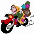 Arriva la befana in sella alla sua moto