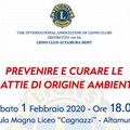 Incontro del Lions club Altamura Host sulle malattie ambientali