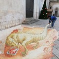 Un dinosauro sotto la Cattedrale, ecco il  "disegno in 3D "