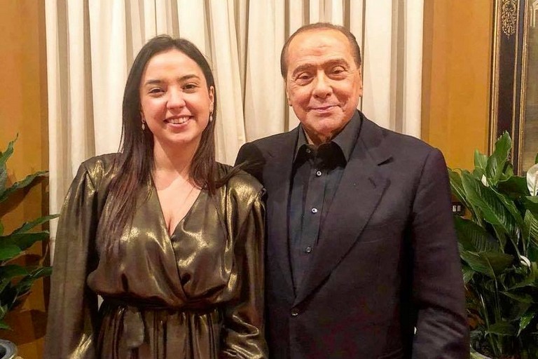 Lucia Diele con Silvio Berlusconi