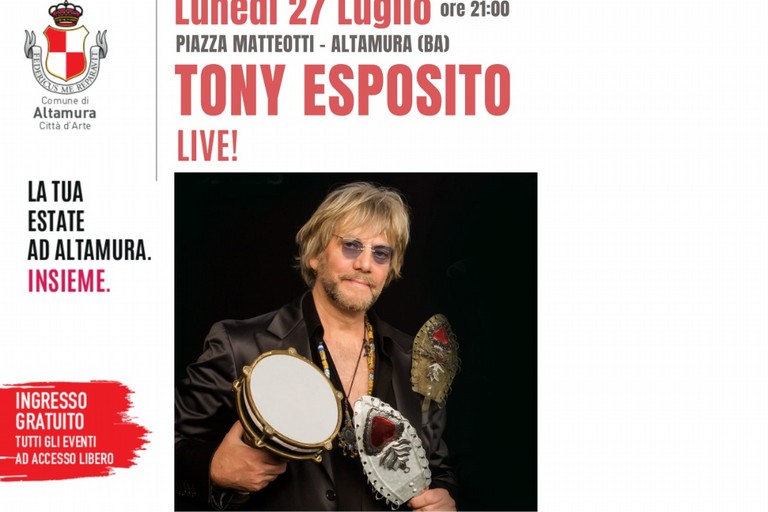 Altamura in scena 2026: spettacolo con Tony Esposito