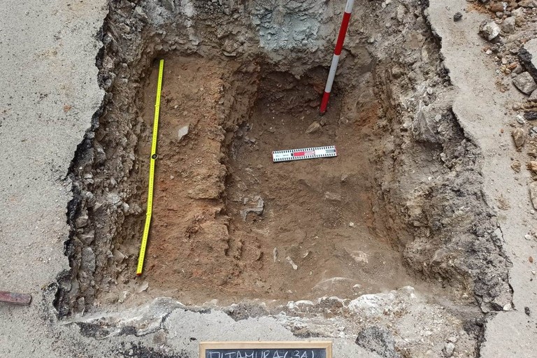 Antica fornace scoperta durante uno scavo