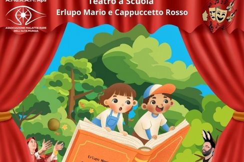 Teatro a scuola con la fiaba dell'inclusione ErLupo Mario e Cappuccetto Rosso