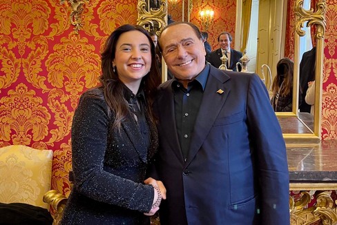Lucia Diele e Silvio Berlusconi