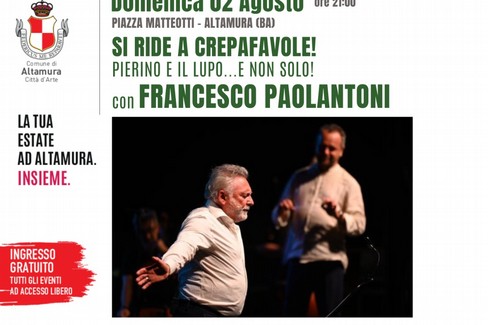 Altamura in scena 2026: Francesco Paolantoni in  "Pierino e il lupo... e non solo "