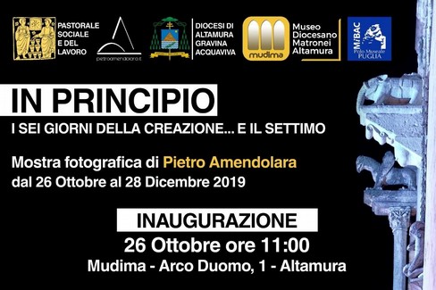“In Principio- i sei giorni della creazione… e il settimo”. Mostra fotografica di Pietro Amendolara