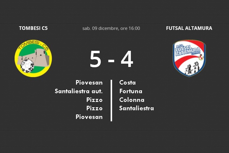 Iesi Futsal Altamura contro la Tombesi C5